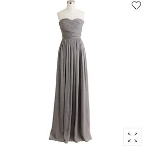 J. crew strapless silk gown sz 4
